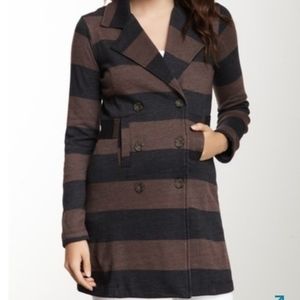 Splendid Striped Peacoat